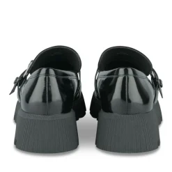 Mocassins NOIR Femme Motif Uni A Enfiler