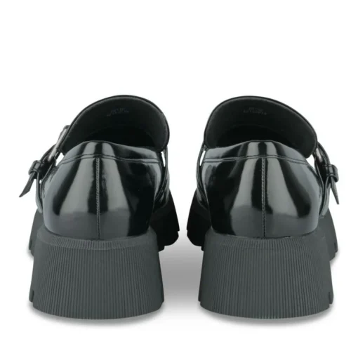 Mocassins NOIR Femme Motif Uni A Enfiler