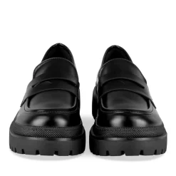 Mocassins NOIR Femme Motif Uni A Enfiler