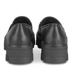 Mocassins NOIR Femme Motif Chaîne A Enfiler