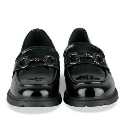 Mocassins NOIR Femme Motif Chaîne A Enfiler