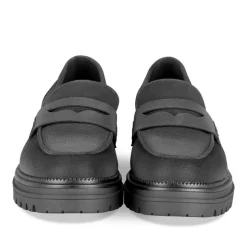 Mocassins NOIR Femme Motif Uni A Enfiler