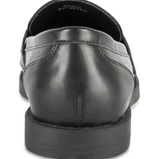 Mocassins NOIR Femme Motif Uni Lacets