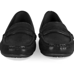 Mocassins NOIR Femme Motif Uni A Enfiler