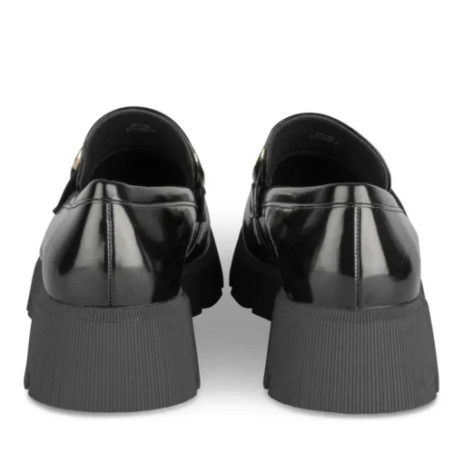 Mocassins NOIR Femme Motif Uni A Enfiler
