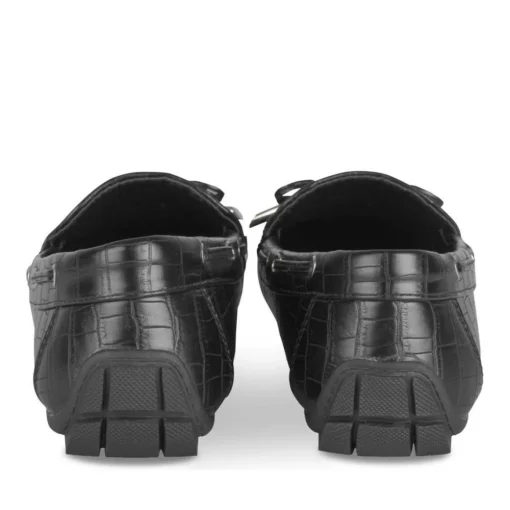 Mocassins NOIR Femme Motif Uni A Enfiler