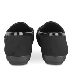Mocassins NOIR Femme Motif Chaîne A Enfiler