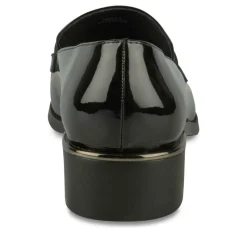 Mocassins NOIR Femme Motif Chaîne A Enfiler