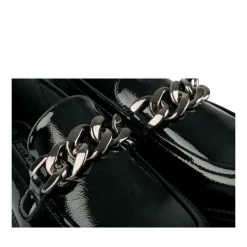Mocassins NOIR Femme Motif Chaîne A Enfiler