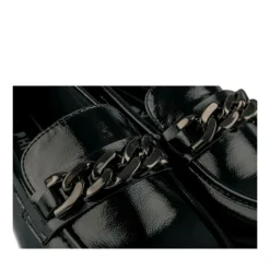 Mocassins NOIR Femme Motif Chaîne A Enfiler