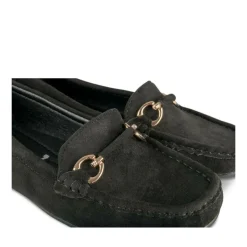 Mocassins NOIR Femme Motif Uni A Enfiler