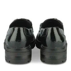 Mocassins NOIR Femme Motif Chaîne A Enfiler
