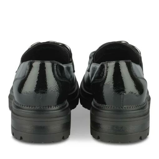 Mocassins NOIR Femme Motif Chaîne A Enfiler