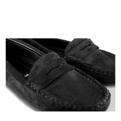 Mocassins NOIR Femme Motif Uni A Enfiler