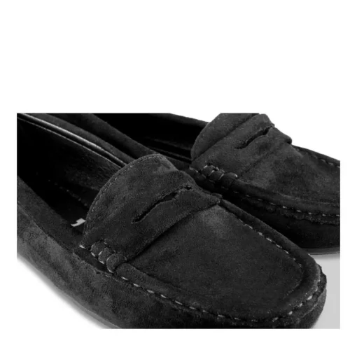 Mocassins NOIR Femme Motif Uni A Enfiler