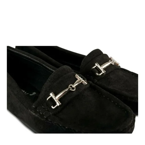 Mocassins NOIR Femme Motif Uni A Enfiler