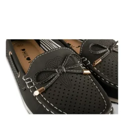 Mocassins NOIR Femme Motif Uni A Enfiler
