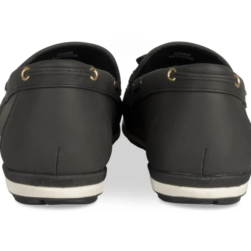Mocassins NOIR Femme Motif Uni A Enfiler