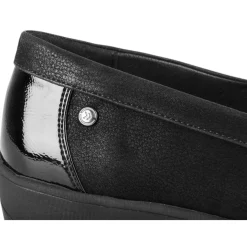 Mocassins NOIR Femme Motif Uni A Enfiler