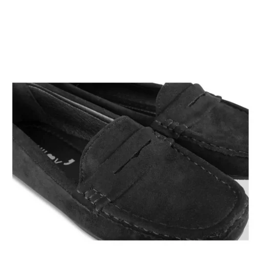 Mocassins NOIR Femme Motif Uni A Enfiler