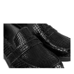 Mocassins NOIR Femme Motif Uni A Enfiler