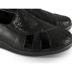 Mocassins NOIR Femme Motif Uni Scratch