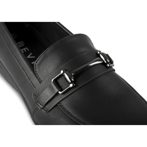 Mocassins NOIR Femme Motif Uni A Enfiler