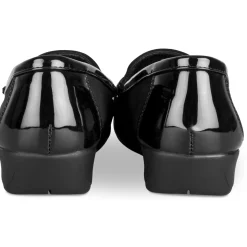 Mocassins NOIR Femme Motif Uni A Enfiler