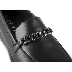 Mocassins NOIR Femme Motif Uni A Enfiler