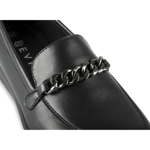 Mocassins NOIR Femme Motif Uni A Enfiler