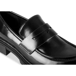 Mocassins NOIR Femme Motif Uni Lacets
