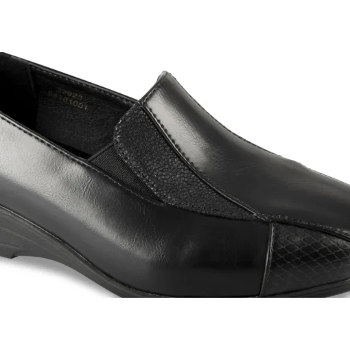 Mocassins NOIR Femme Motif Uni A Enfiler