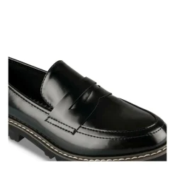 Mocassins NOIR Femme Motif Uni A Enfiler