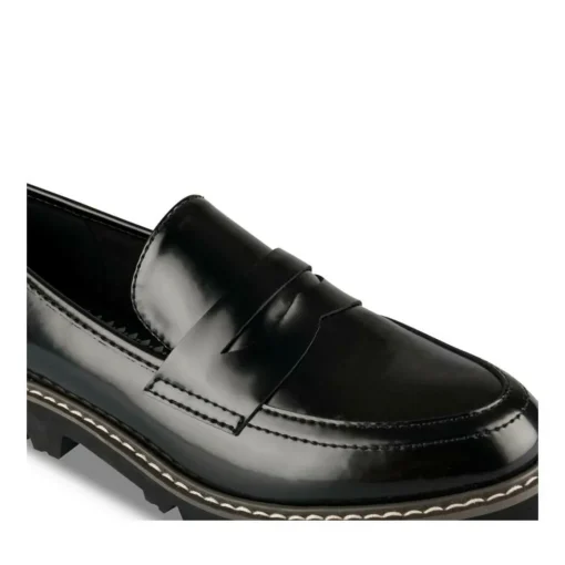 Mocassins NOIR Femme Motif Uni A Enfiler