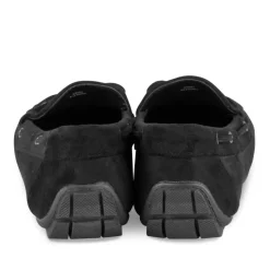 Mocassins NOIR Femme Motif Uni A Enfiler