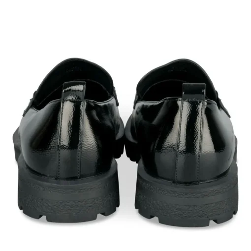 Mocassins NOIR Femme Motif Uni A Enfiler