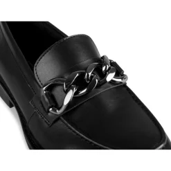Mocassins NOIR Femme Motif Uni A Enfiler