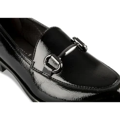 Mocassins NOIR Femme Motif Uni A Enfiler