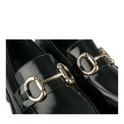 Mocassins NOIR Femme Motif Uni A Enfiler