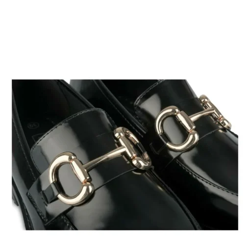 Mocassins NOIR Femme Motif Uni A Enfiler