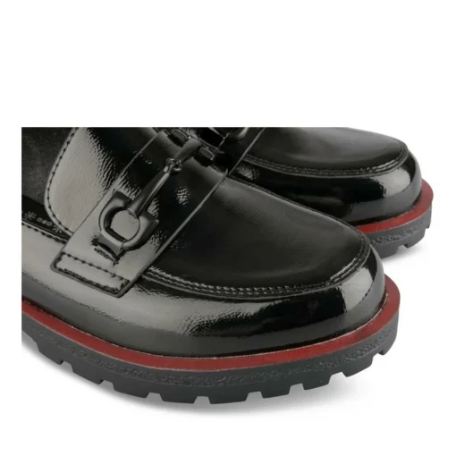 Mocassins NOIR Femme Motif Uni A Enfiler