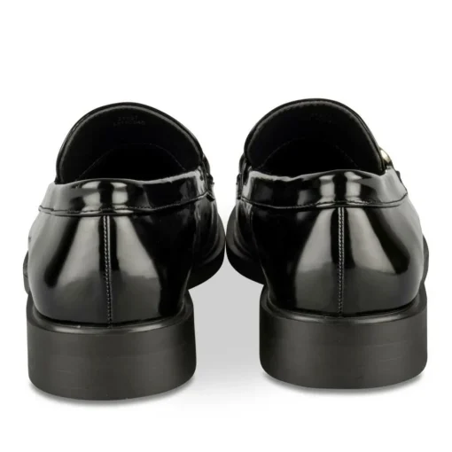 Mocassins NOIR Femme Motif Chaîne A Enfiler