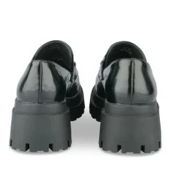 Mocassins NOIR Femme Motif Uni A Enfiler