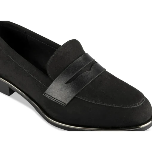 Mocassins NOIR Femme Motif Uni A Enfiler