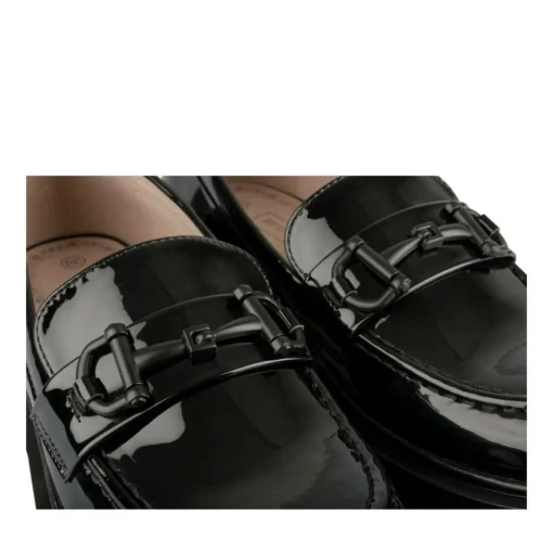 Mocassins NOIR Femme Motif Uni A Enfiler