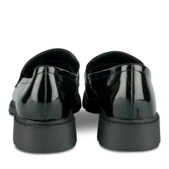 Mocassins NOIR Femme Motif Chaîne A Enfiler