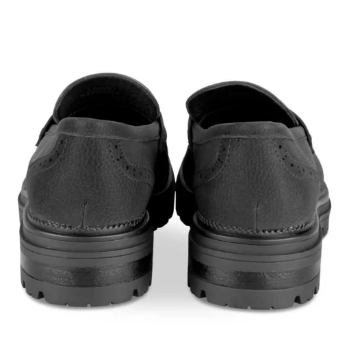 Mocassins NOIR Femme Motif Uni A Enfiler