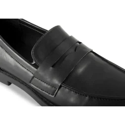 Mocassins NOIR Femme Motif Uni Lacets