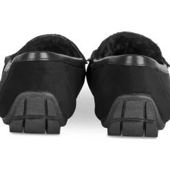 Mocassins NOIR Femme Motif Fausse Fourrure A Enfiler