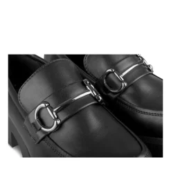 Mocassins NOIR Femme Motif Uni A Enfiler